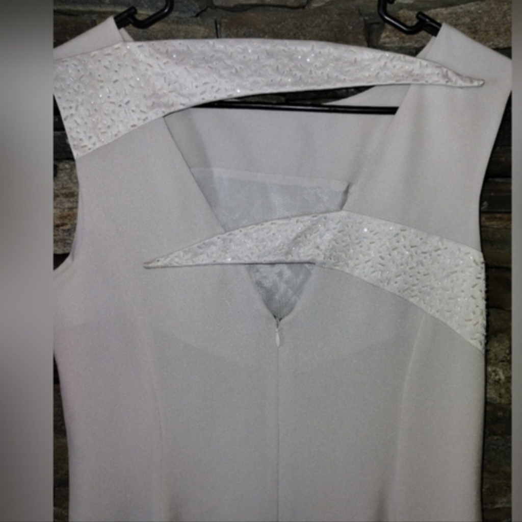 Vintage Daymor Couture By Mercedes Ferreira Winter White Formal Dress Midi Dress